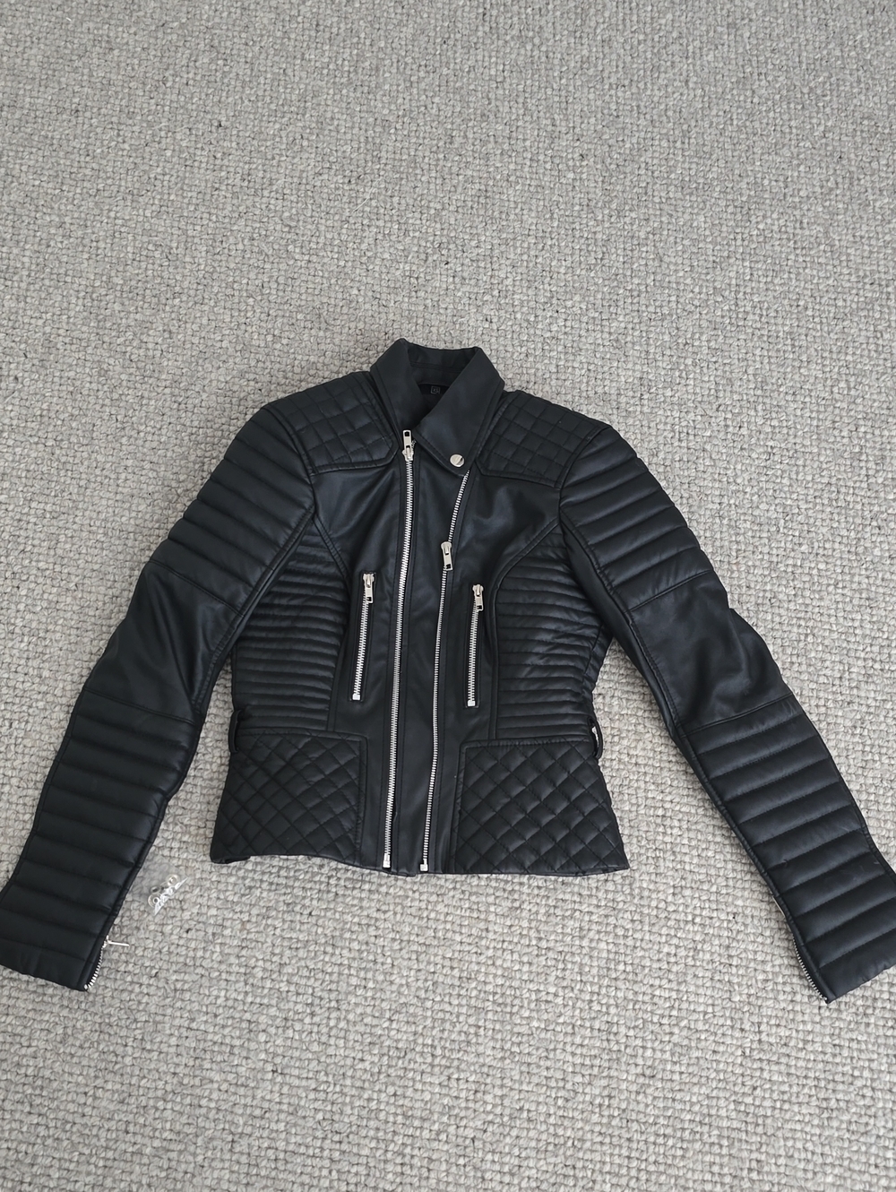 BRAND NEW! WOMENS BLACK LEATHER JACKET BY SUPERIOR LEATHER GARMENTS. SZ: XS